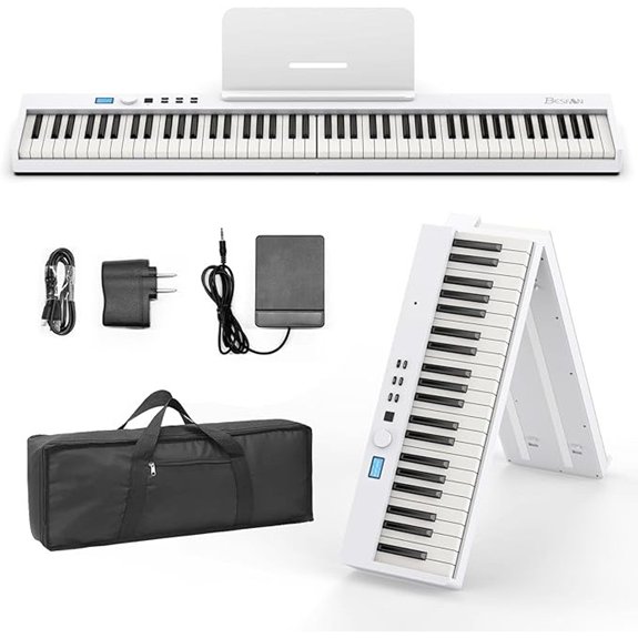 BESFAN 88-Key Folding Keyboard Piano with MIDI USB