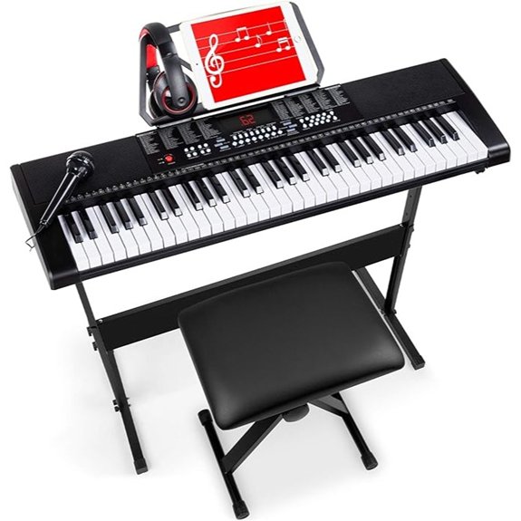 Best Choice 61-Key Electronic Keyboard with Stand Set