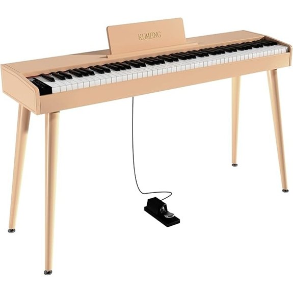 KUMENG 88-Key Semi-Weighted Digital Piano with Stand