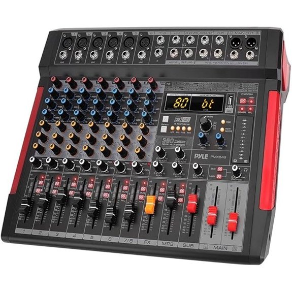Pyle 8-Channel DJ Mixer with USB FX Processor
