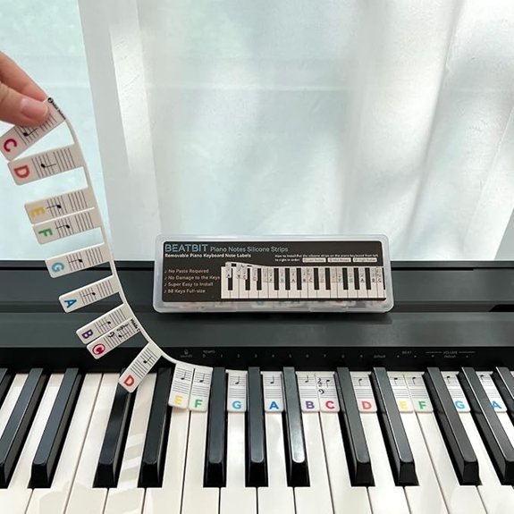 BEATBIT Piano Notes Guide with Removable Labels