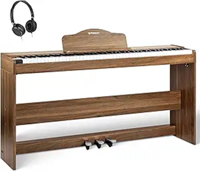 STRICH 88-Key Digital Piano with Stand (Walnut)