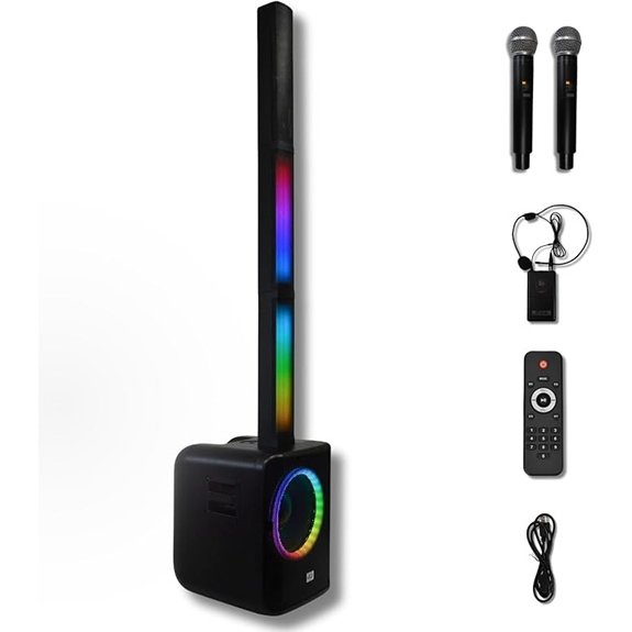 MUSYSIC Active Powered 2000W Portable PA System