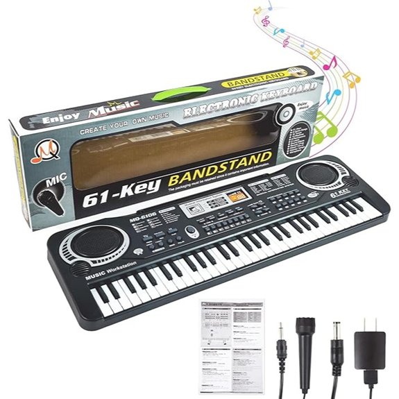 61-Key Electronic Keyboard for Kids with Microphone Christmas Gift