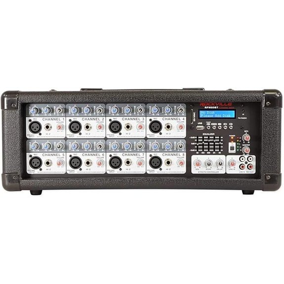 Rockville RPM80BT 2400W 8-Channel Mixer/Amp with Bluetooth