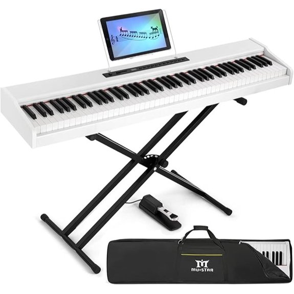 Mustar 88-Key Weighted Digital Piano with Stand