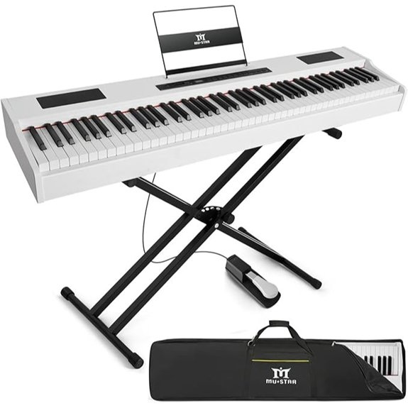 Mustar 88-Key Weighted Digital Piano with Stand