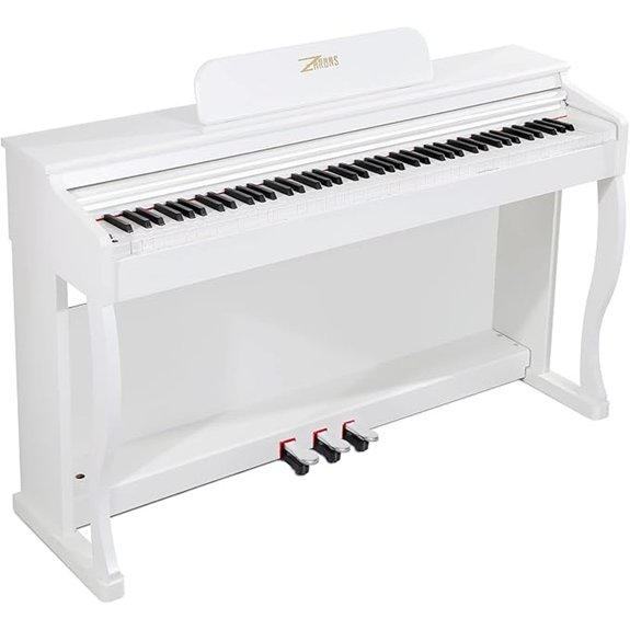 ZHRUNS 88-Key Weighted Digital Piano with Stand