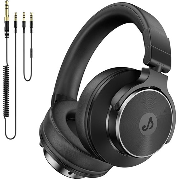 Rumoon Wired Over-Ear Studio DJ Headphones (Black)