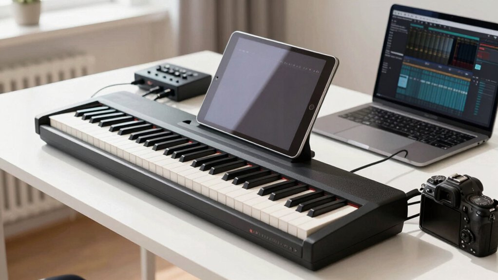 connect digital piano devices
