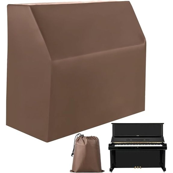 Upright Piano Cover: Dustproof Waterproof Silver-Coated Oxford