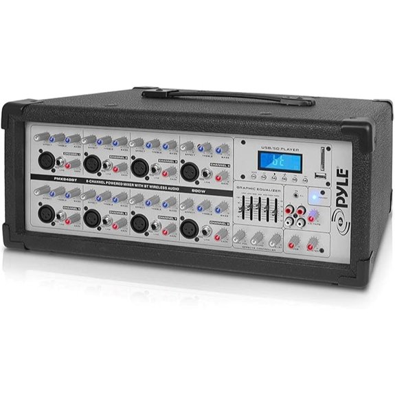 Pyle 800W Stage Mixer with Bluetooth and USB-CD