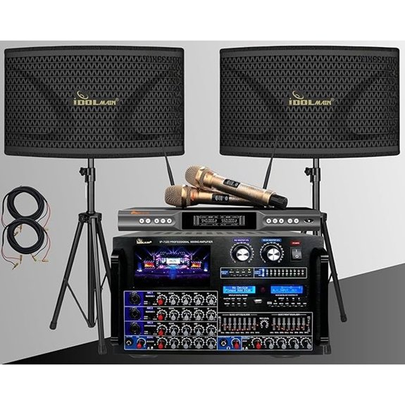 IDOLmain 8000W Mixing Amplifier with 4000W Speakers