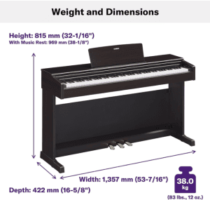 Yamaha YDP145 Arius Dimensions