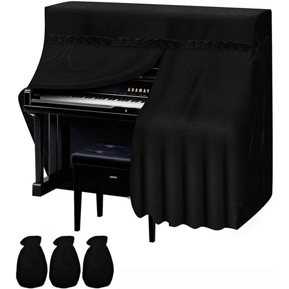 TINDTOP Upright Piano Cover: Velvet Dust/Moistureproof Standard Size