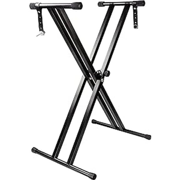 RockJam Adjustable Keyboard Stand with Locking Straps