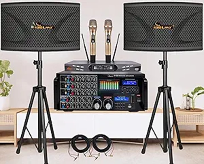 IDOLMAIN 3000W Karaoke Mixing Amplifier with Speakers