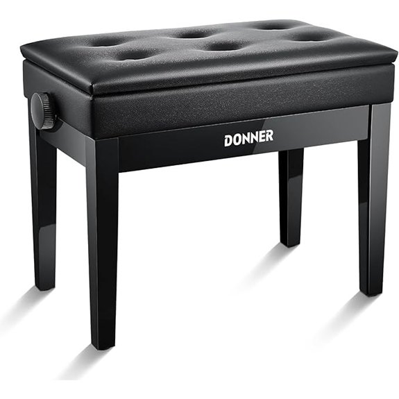 Donner Adjustable Piano Bench with Storage