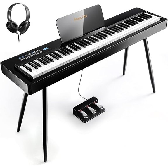 Flatsons 88-Key Weighted Keyboard with Hammer Action