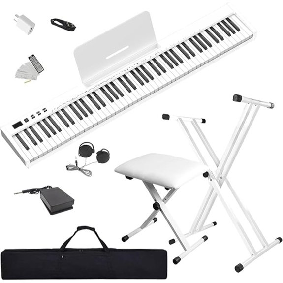 NikoMaku 88-Key Digital Piano with Stand & Bench