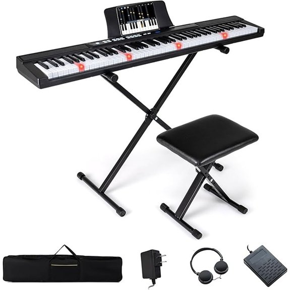 Costzon 88-Key Digital Piano with Stand & Accessories