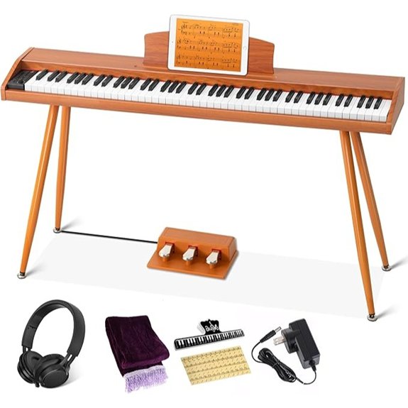 Digital Piano Keyboard 88 Keys with Stand & Pedals