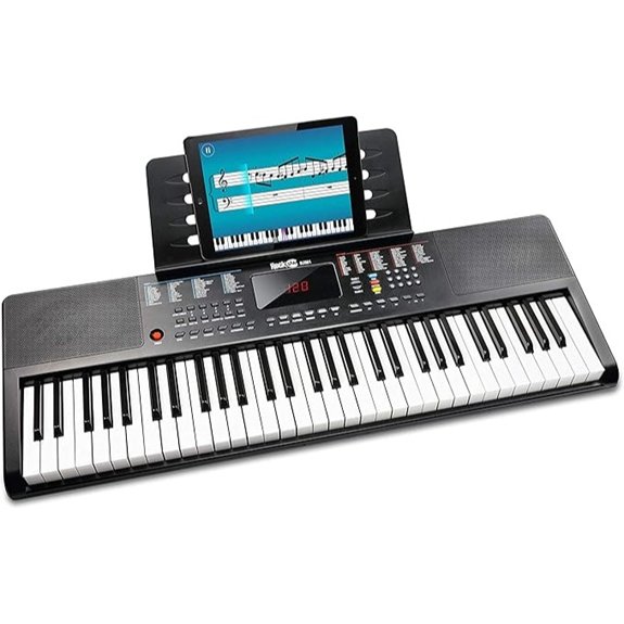 RockJam 61-Key Compact Keyboard with LED Display