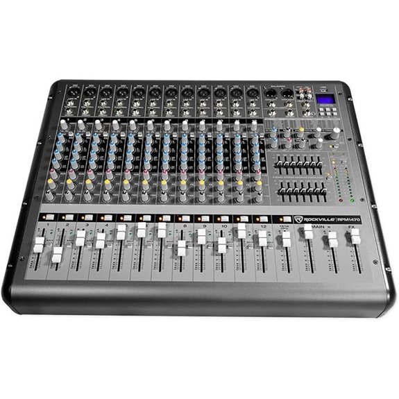 Rockville RPM1470 6000W Powered Mixer with USB/Bluetooth