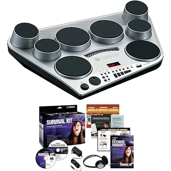 Yamaha DD-65 Portable Digital Drum Kit with Foot Pedals and Drum Sticks