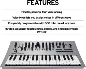 Korg Minilogue 4-Voice Polyphonic Analog Synth with Presets