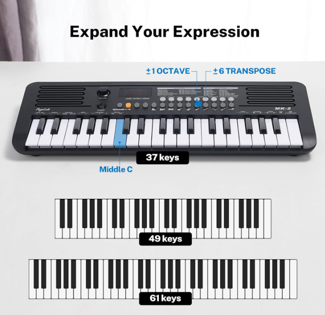 Pogolab 37 Mini Keys Keyboard Piano Features