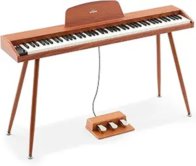 MUSTAR 88-Key Semi-Weighted Digital Piano with Pedals