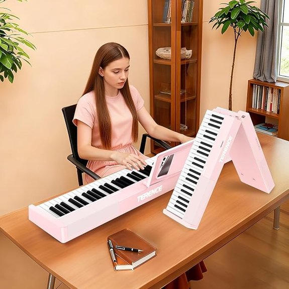 Foldable 88-Key Digital Piano with Case and MIDI