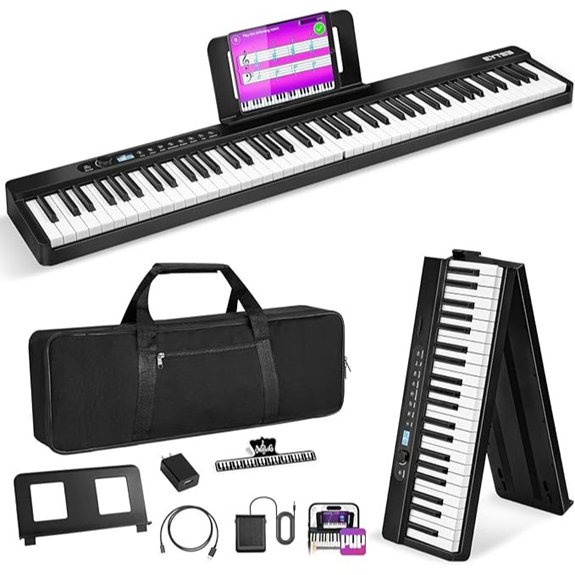 EYTSE 88-Key Foldable Piano Keyboard with BT