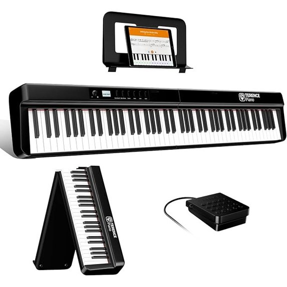 Terence 88-Key Weighted Folding Piano Keyboard Set