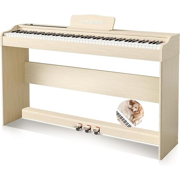 Sheirin 88-Key Fully Weighted Digital Piano with Stand