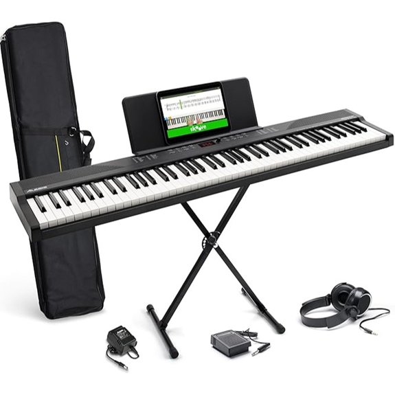 Alesis 88-Key Keyboard Piano with Accessories Bundle