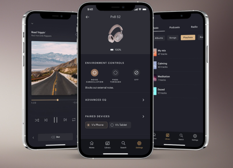 Bowers & Wilkins Music app to fine-tune Px8 S2