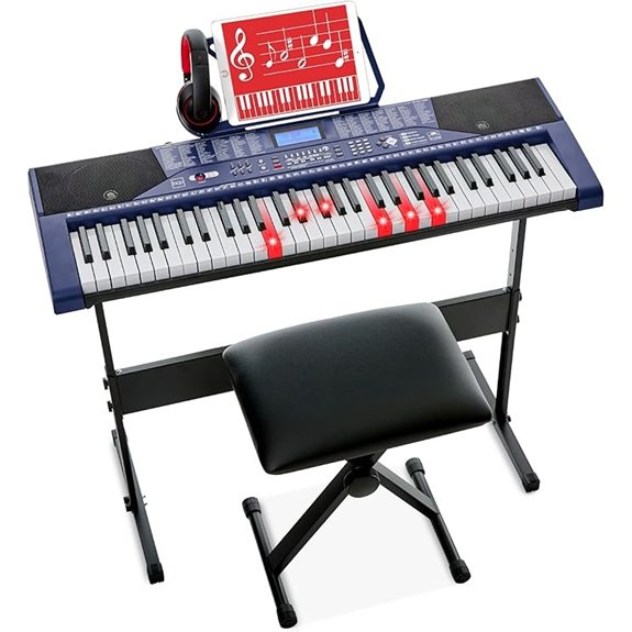 Best Choice Products 61-Key Beginner Keyboard Bundle (Blue)