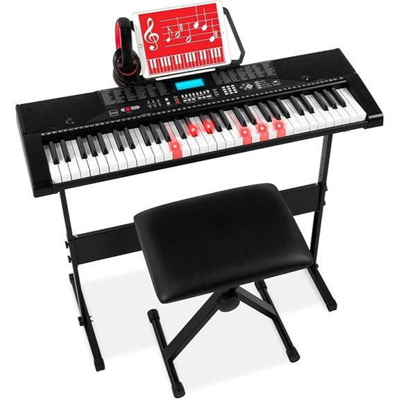 Best Choice 61-Key Beginner Keyboard Piano Set with Stand