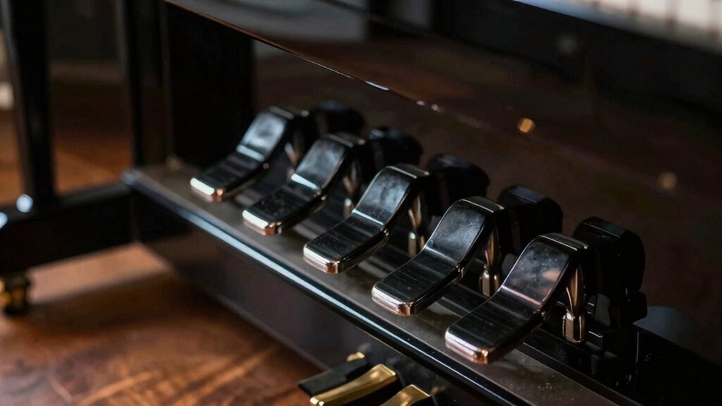 clean new looking piano pedals