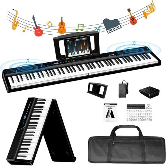 TERENCE 88-Key Digital Piano with Bluetooth MP3 Speaker