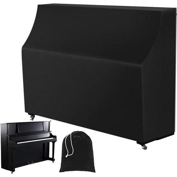 Upright Piano Keyboard Dust Cover with Elastic Lock