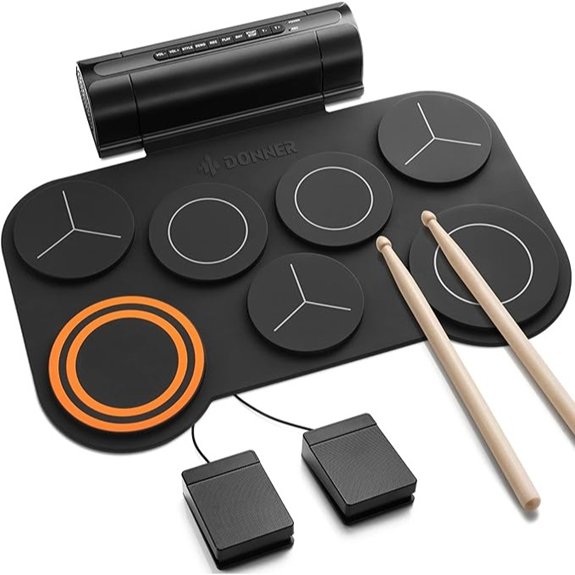 Donner 7-Pad Electronic Drum Set with Lessons (DED-20)