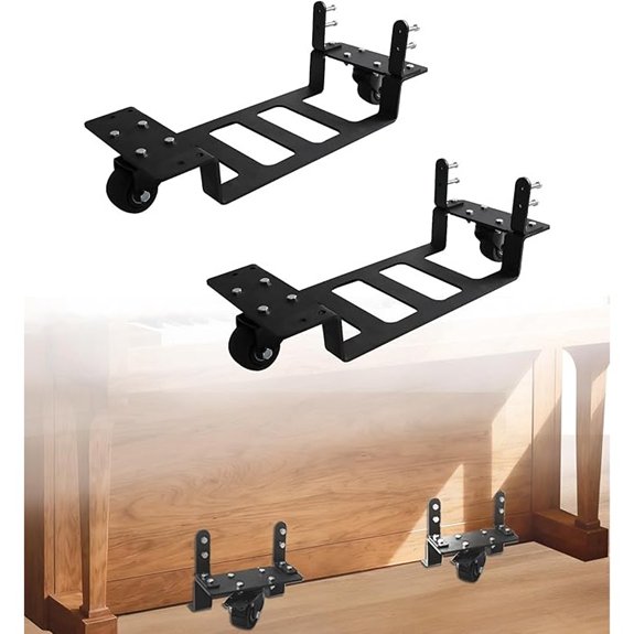 2Pcs Heavy-Duty Piano Dolly with Brakes