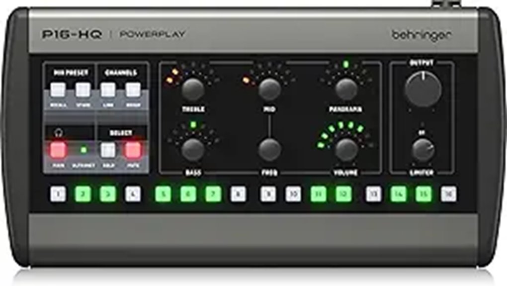 Behringer Powerplay P16-HQ 16-Channel Digital Personal Monitoring Mixer
