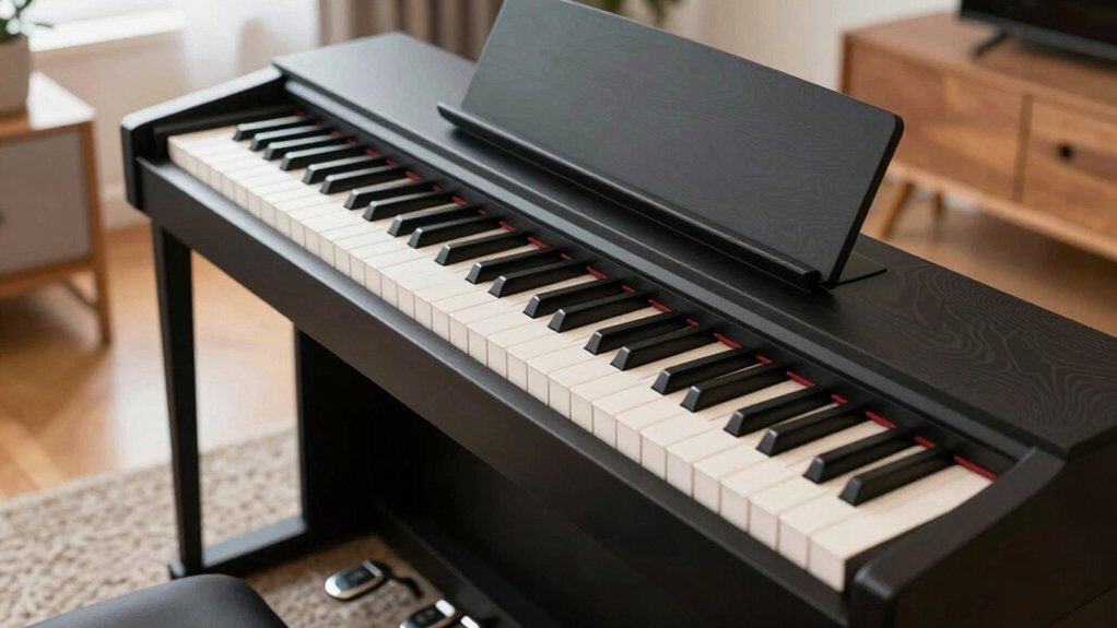 keys pedals size feel