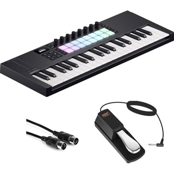 Novation Launchkey Mini 37 MK4 USB MIDI Keyboard Bundle