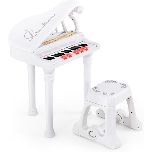 Costzon Kids 31-Key Mini Piano with Lights Set
