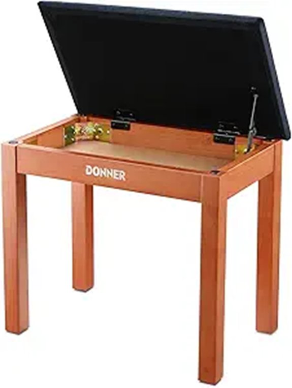 Donner Piano Bench with Storage Stool